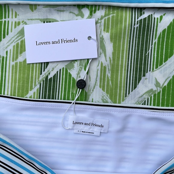 Lovers + Friends Gone Sailing Top & Micro Skirt in White, Blue, & Black Small - Picture 4 of 9